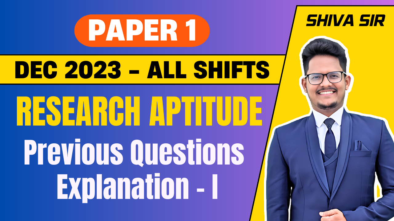 1 - Research PYQs - Dec 2023 All Shifts
