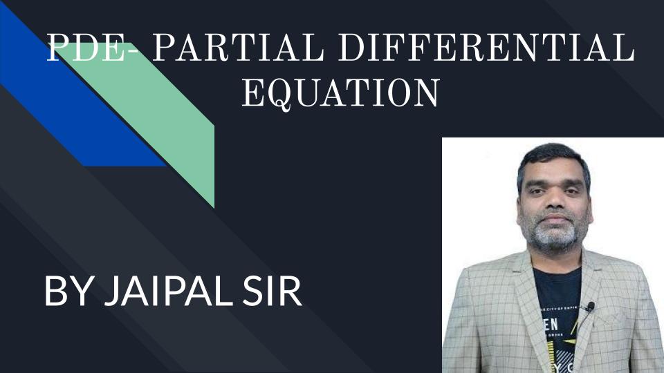 PDE-Partial Differential Equations