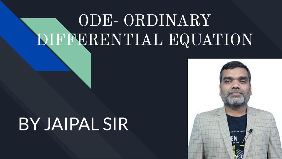 ODE-Ordinary Differential Equations